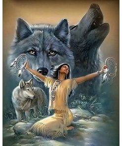 Wolf And Maiden-Paint by Numbers-30*40cm/40*50cm