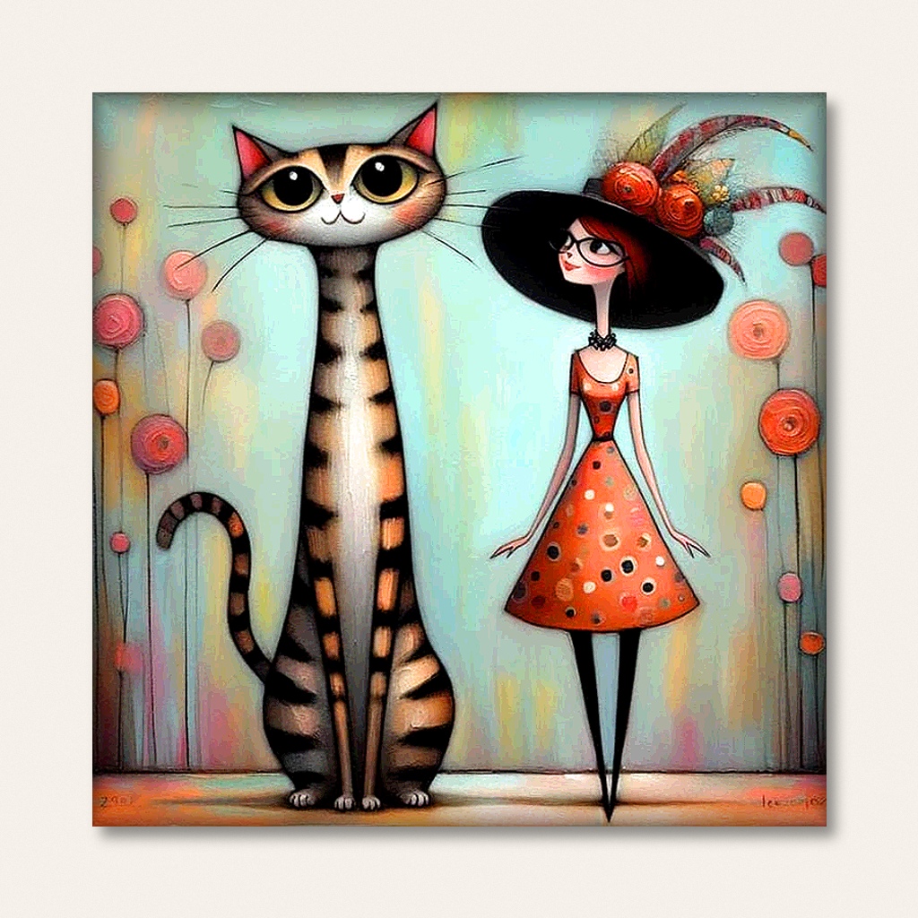 Cat Girl-Paint by Numbers