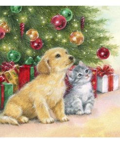 Christmas Cat And Dog-Paint by Numbers-8x8/20x20cm