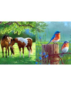 Bird And Stallion-Paint by Numbers-16x16/40x40cm