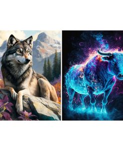 Prairie Wolf-Paint by Numbers-16x20/40x50cm