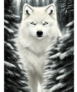White Wolf-Paint by Numbers-30*40cm/40*50cm