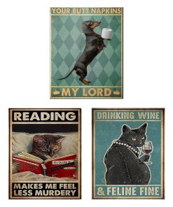 Vintage Cat Poster-Paint by Numbers-16x20/40x50cm