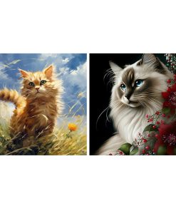 cat-Paint by Numbers-16x16/40x40cm