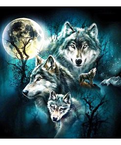 Wolf-Paint by Numbers-16x16/40x40cm