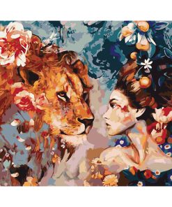 Beauty And Lion-Paint by Numbers-50x40cm