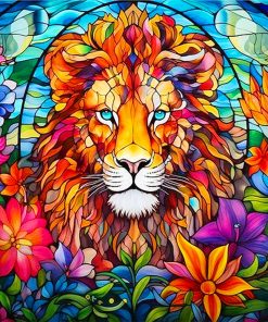 Lion-Paint by Numbers-16x16/40x40cm
