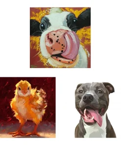 Animal Dogs-Paint by Numbers-8x8/20x20cm